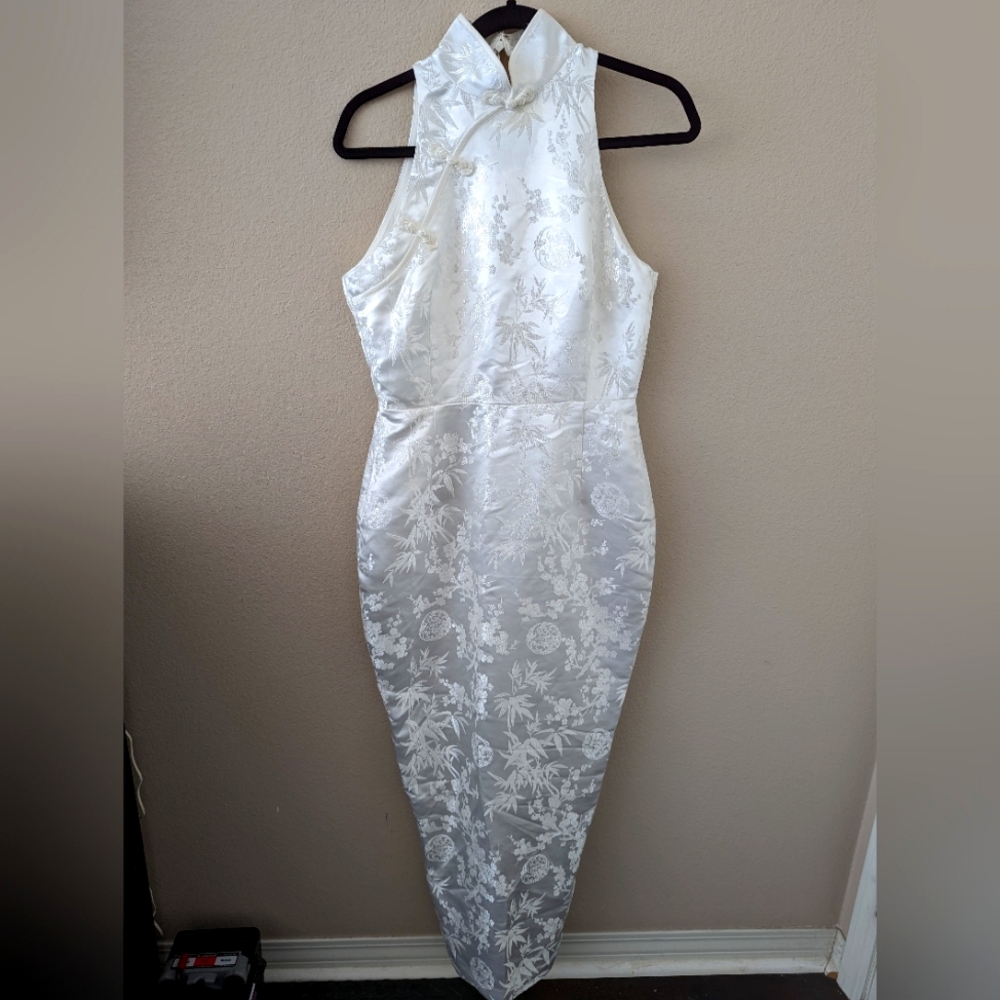 Sau Lee x Revolve White Jill Japanese Jacquard Pencil Dress Women’s Size 4 NWT